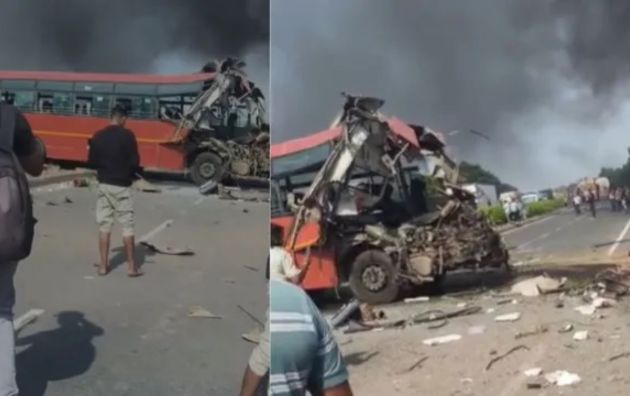 सूरत में भीषण सड़क हादसा: दो बसों की आपस में टक्कर, 5 लोगों की मौत
