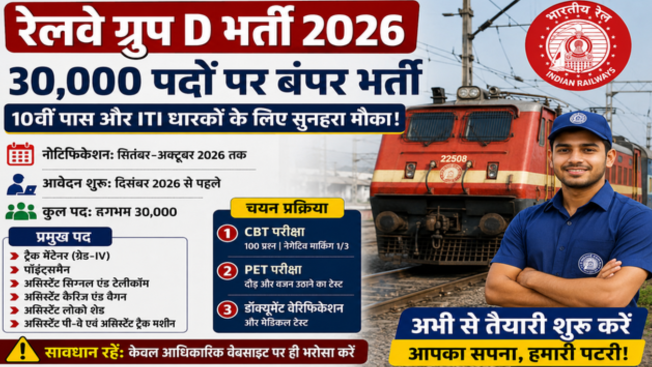 10वीं पास हैं तो तैयार हो जाइए! रेलवे में 30 हजार नौकरियां, जानें पूरा विवरण