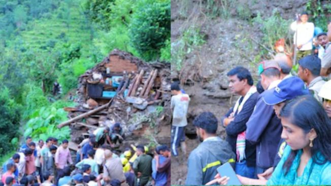 उत्तराखंड में कुदरत का कहर! मलबे में जमींदोज हुआ दो मंजिला मकान, एक ही परिवार के 3 लोगों की दर्दनाक मौत