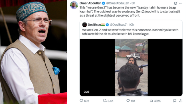 Gen Z लड़की ने काटा बवाल, तो बोले उमर अब्दुल्ला - यह 'जानते नहीं मेरा बाप कौन है' जैसा